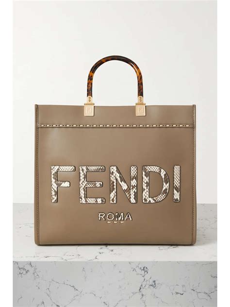 women fendi tote|FENDI Sunshine Shopper large watersnake.